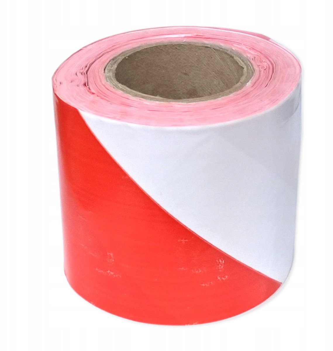 Wit-Rode Waarschuwingstape 80mm x 100m - Sterk en Duurzaam