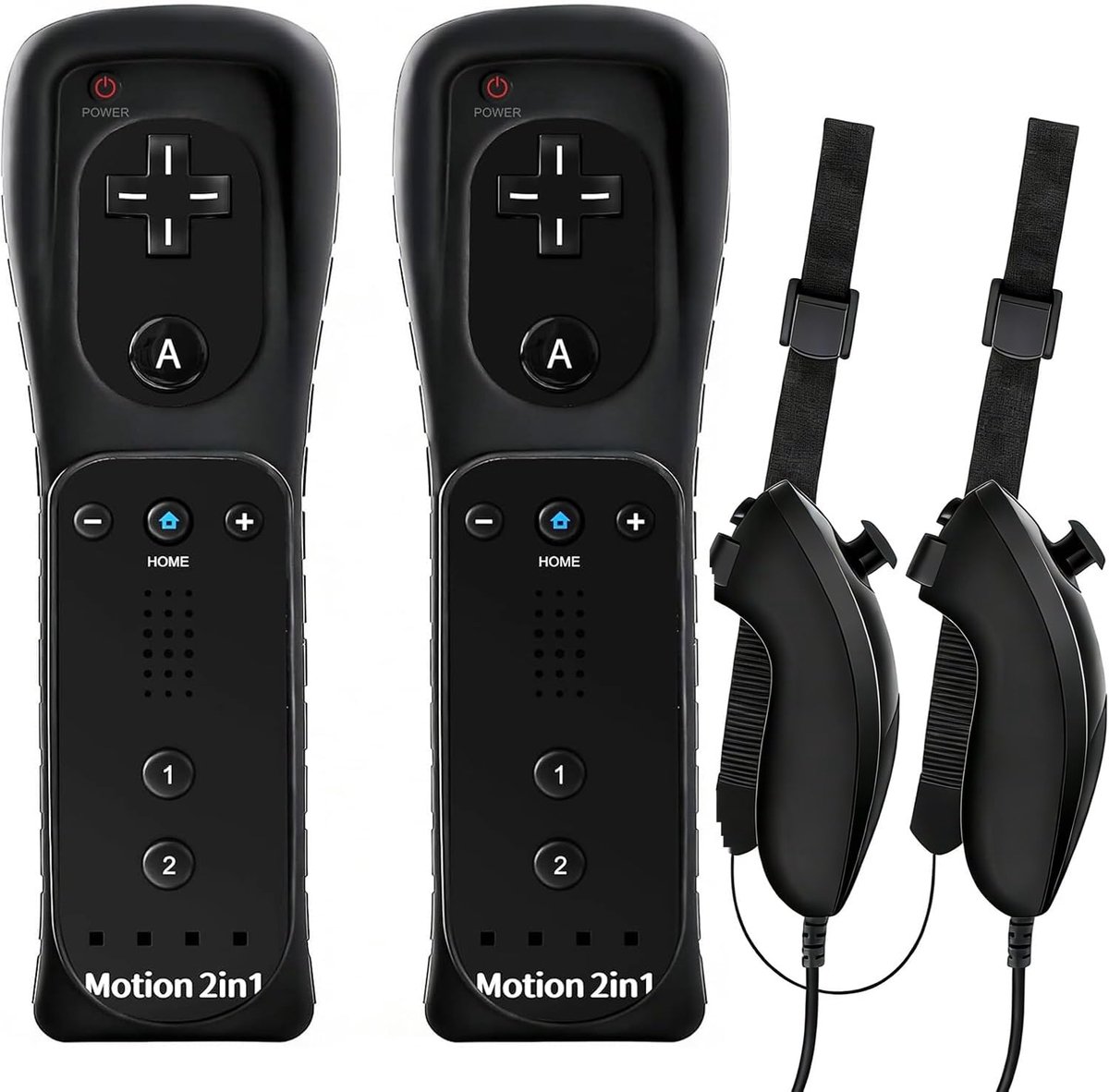 Wii Remote Controller met Motion Plus - Draadloze Remote Plus Controller - Inclusief Nunchuk en siliconen polslus - ShopVlot