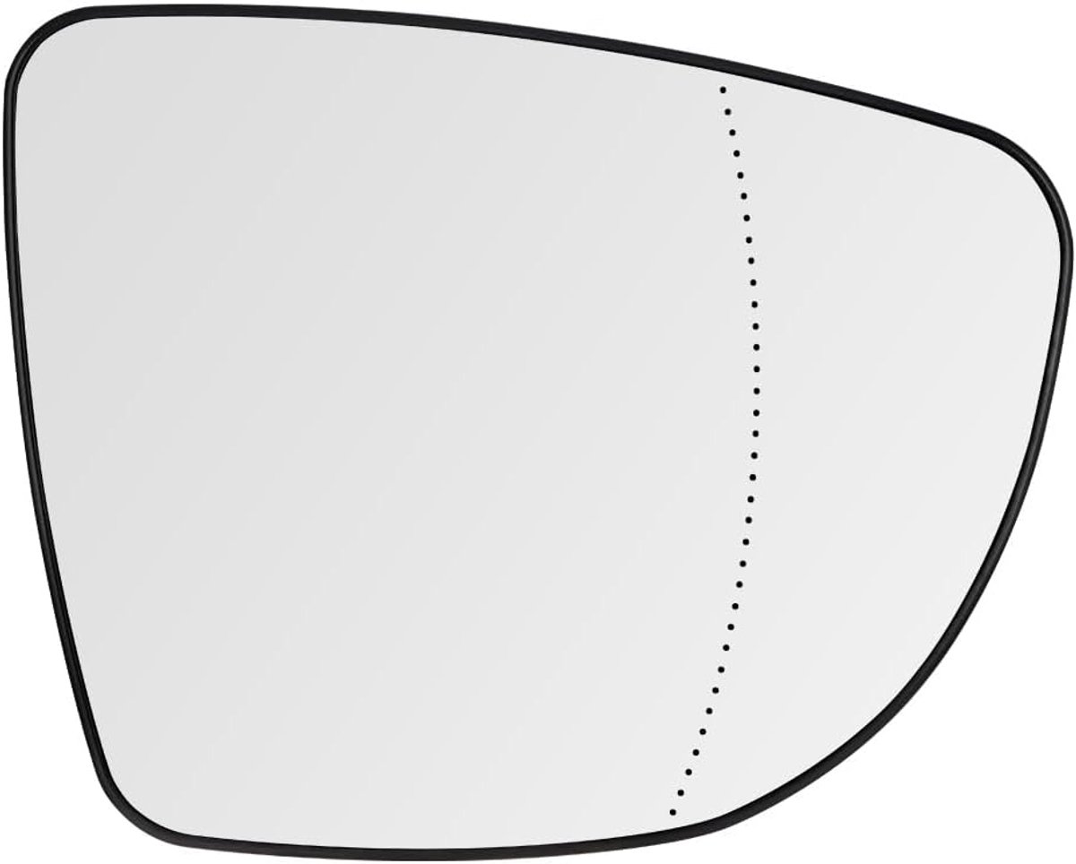 Spiegelglas rechts verwarmd - met draagplaat - voor Renault Clio IV, Captur, Zoe - helder zicht bij regen - ShopVlot