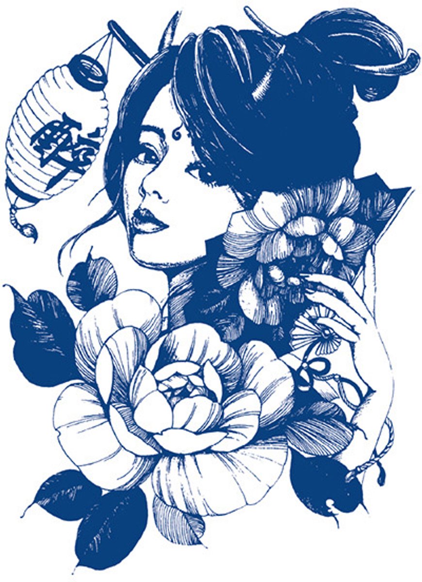Tijdelijke tattoo Lantern Bloom 2 weken
