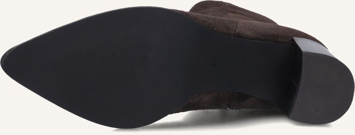 Notre-V 35239 Enkellaarsjes - Enkelboots met rits - Dames - Bruin - Maat 43