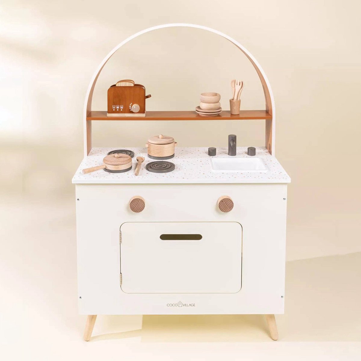 Houten Terrazzo Speelgoed - Kinderkeuken