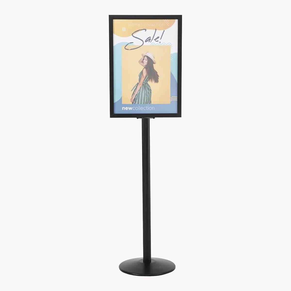 Info stand sign DIN A2 - dubbelzijdig - zwart aluminium - ideaal voor posters - ShopVlot