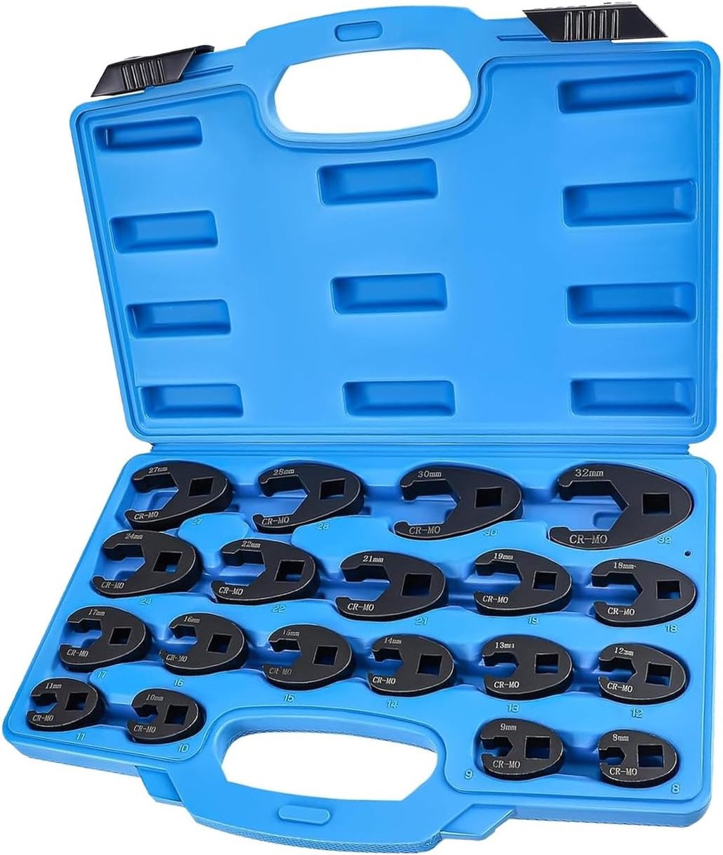 19-delige momentsleutel set - chroom-molybdeen staal - 1/2 inch en 3/8 inch - ideaal voor buitengebruik - ShopVlot