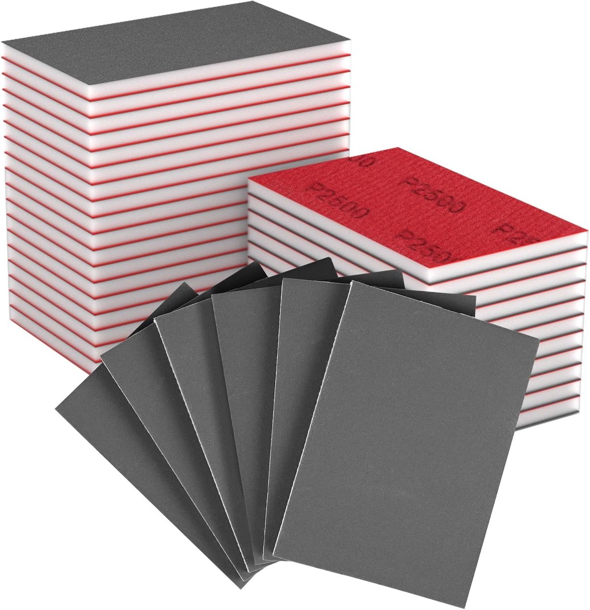 Schoonmaak spons set 32 stuks - Flexibele schuurpads - Korrels P2500 - ShopVlot