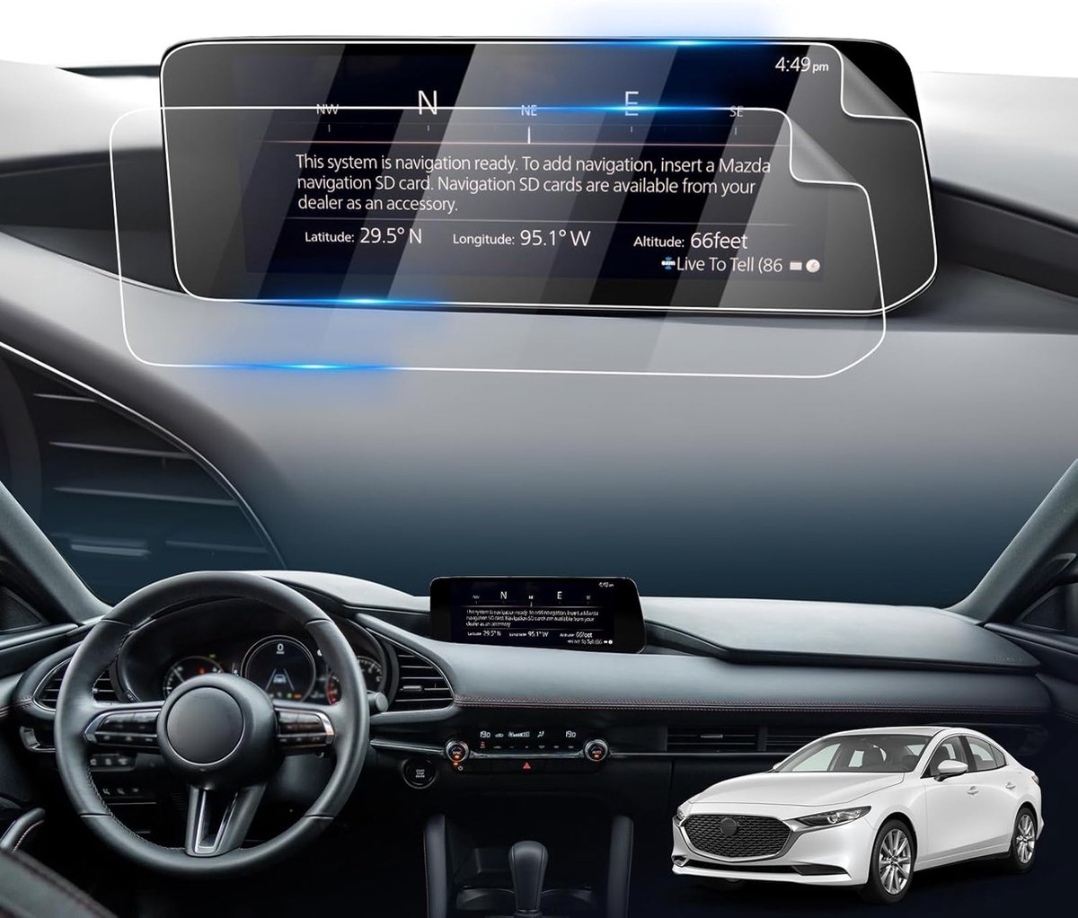 Schermbeschermer 25 inch - Nano PET film - 5H krasbestendig - Perfecte bescherming voor Mazda CX30 - ShopVlot