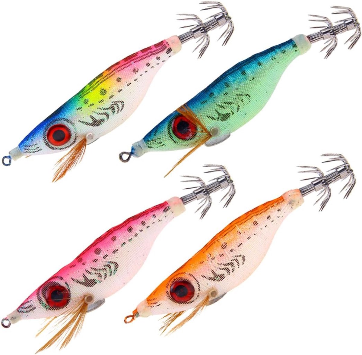 Swimbait Vissaas 4 stuks - Realistisch ontwerp - Voor forel en baars - Effectieve vangst in zoet en zout water - ShopVlot
