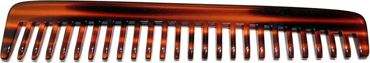 Haar kam groot 18 cm - havanna bruin - handgemaakt - ideaal voor ontklitten afro haar - ShopVlot