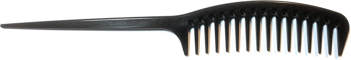 Afrokam met grove tanden 22 cm - carbon-comb antistatisch - licht en robuust - ideaal voor krullend haar - ShopVlot