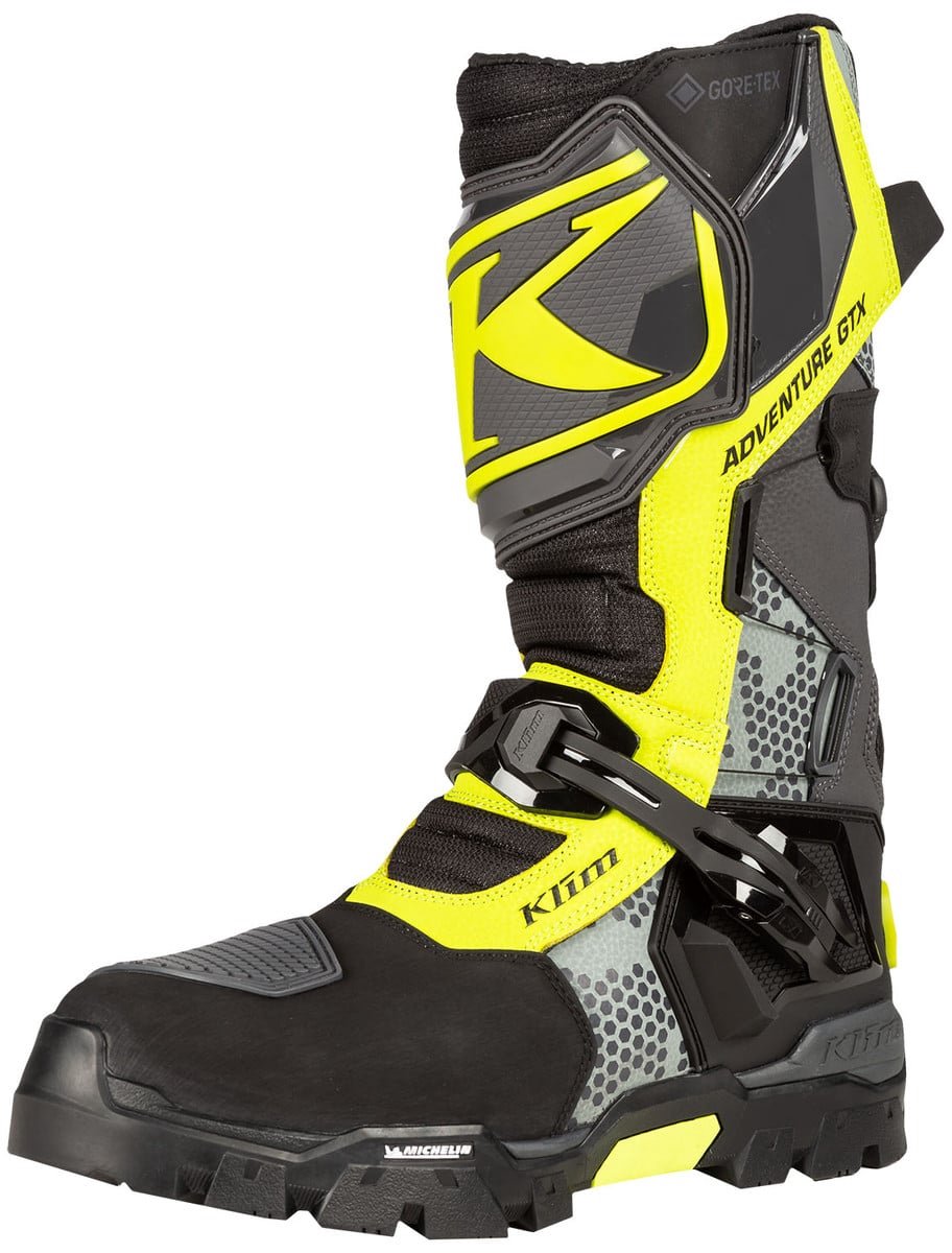 KLIM Adventure GTX Asphalt Hi-Vis Motorcycle Boots - Laars