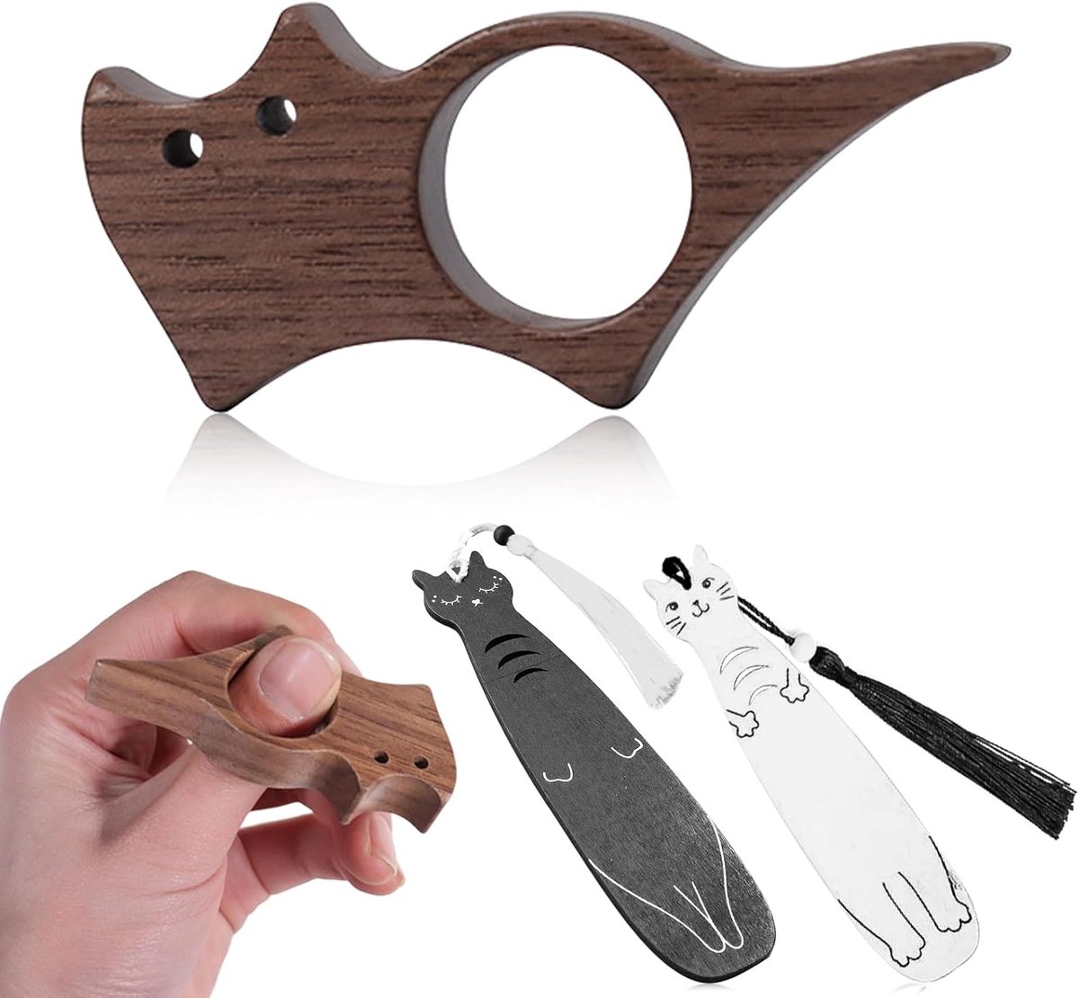 Leesring - 2,2 cm diameter - houten bladwijzers - handsfree lezen voor boekenliefhebbers - ShopVlot