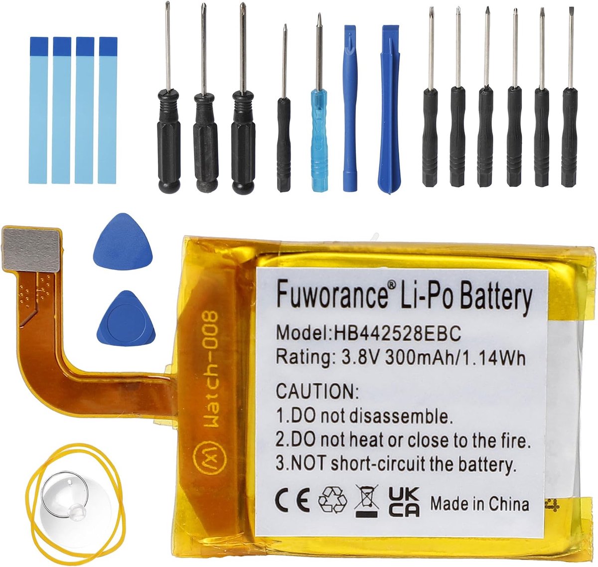 Vervangbare batterij 300 mAh 3.8 V - Lithium-ion - Hoog vermogen - Voor Huawei Watch 1e generatie - ShopVlot