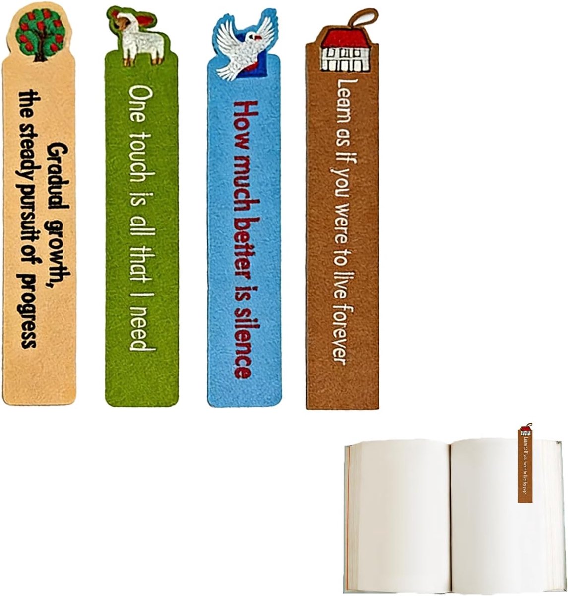 Bladwijzers gepersonaliseerd - unieke borduurdesigns - duurzaam en handig - perfect voor boekenliefhebbers - ShopVlot