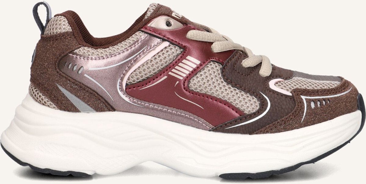 Ton & Ton Meisjes Lage sneakers Ilmi - Bruin - Suède - Maat 34