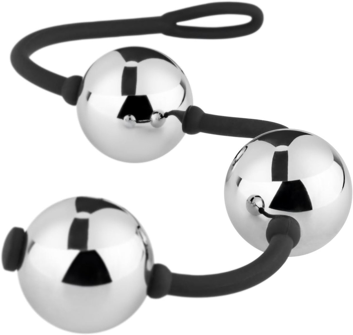Kegelballen Geisha - Rvs - Flexibele Siliconen Verbinding - Ideaal voor bekkenbodemtraining - ShopVlot