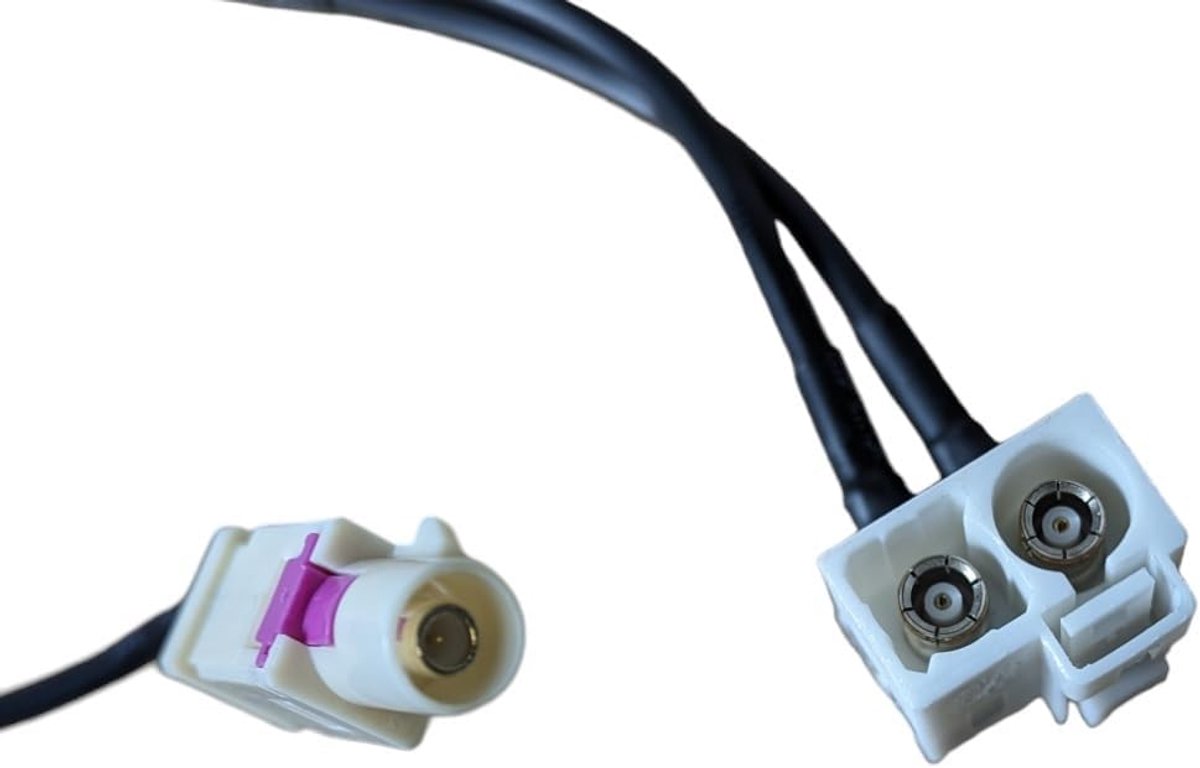 Radio antenne adapter Y splitter - 1x Fakra plug naar 2x Fakra socket - Geschikt voor VW systemen - ShopVlot