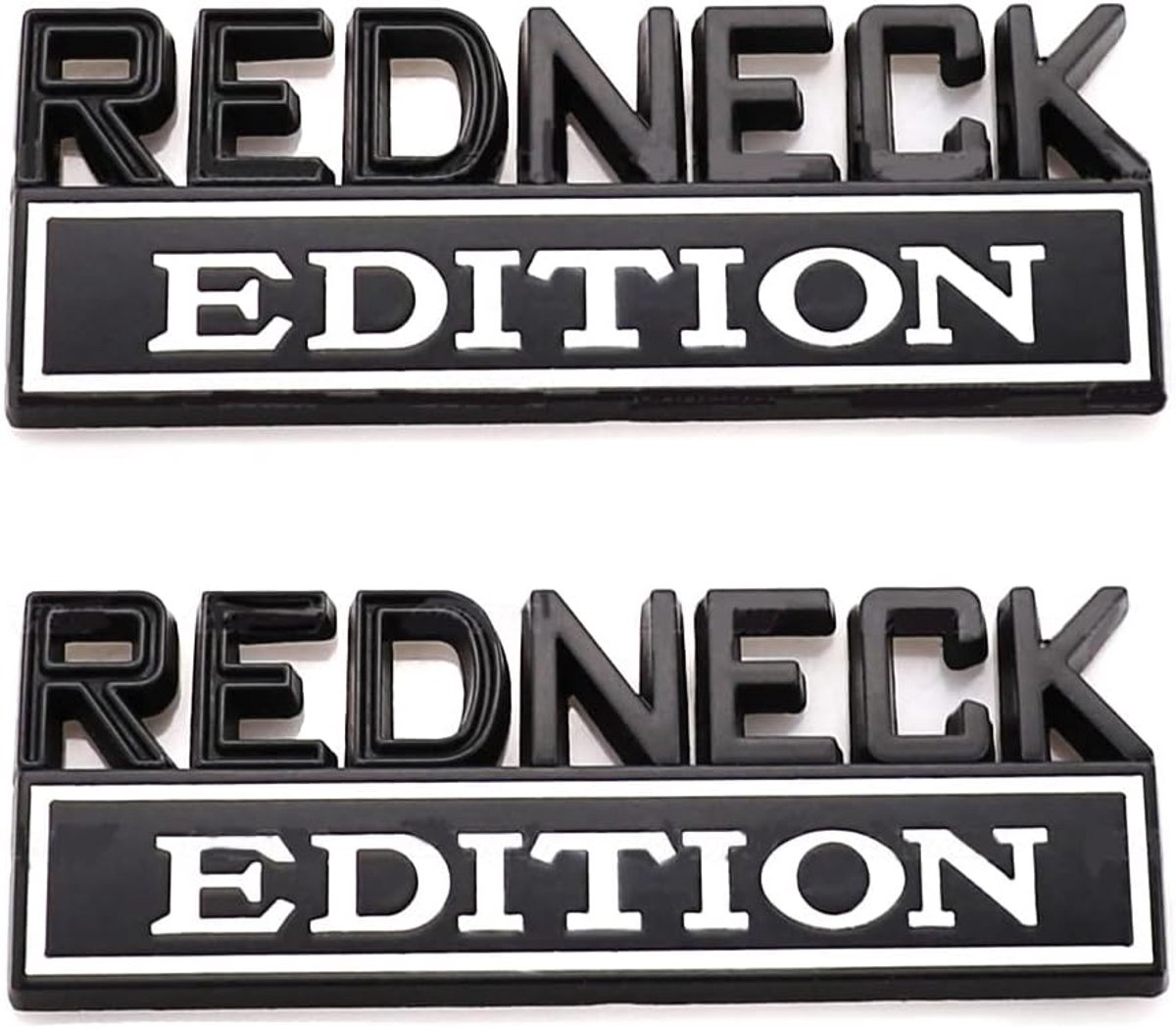 Auto-embleem set - 2 stuks - Redneck Edition - Hoogwaardige vervanging - Unieke uitstraling voor elk voertuig - ShopVlot