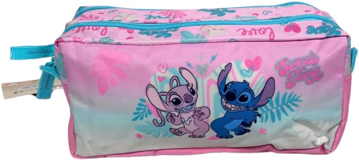 etui dubbel vak 9 x 11 x 22 cm - schattig ontwerp - optimale opslag - ideaal voor school - SnelShoppen