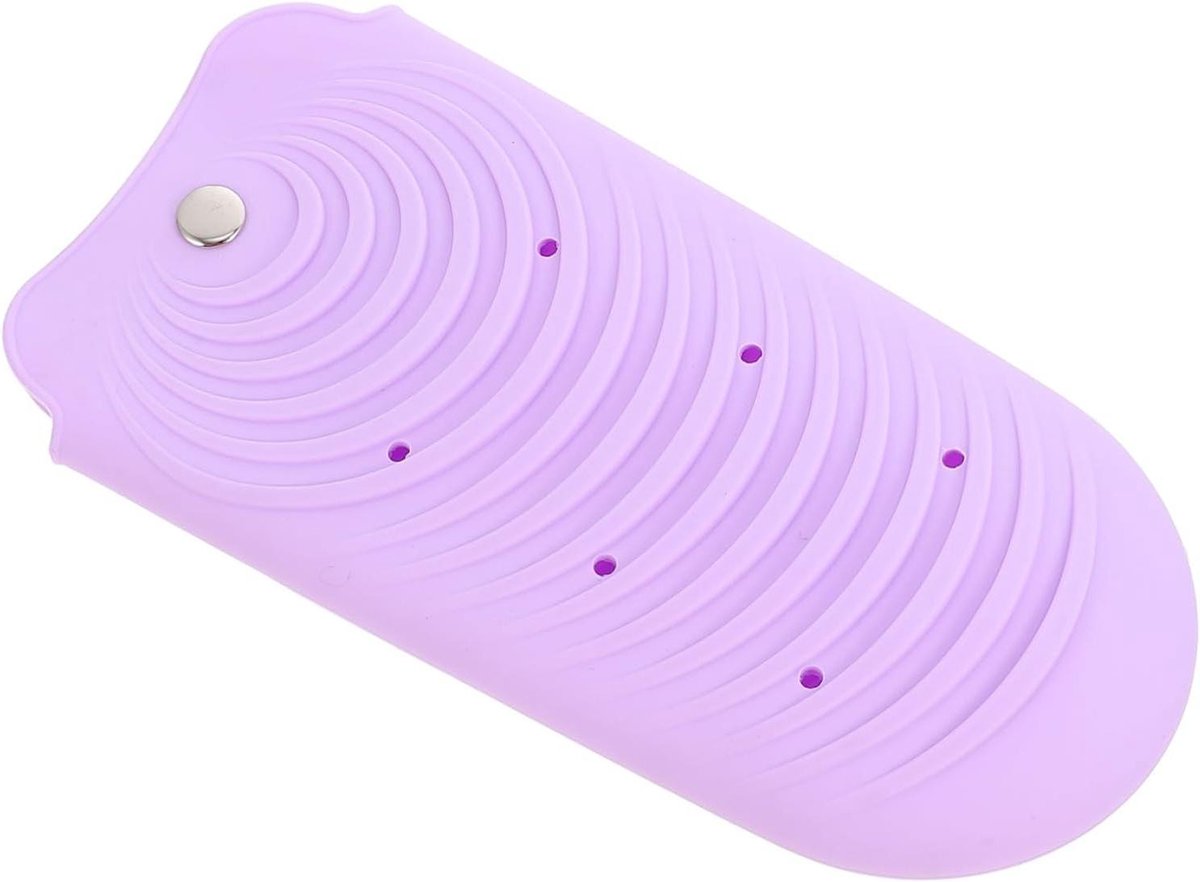 Haarstyling Opbergtas - Stijltang Houder Krultang - Styling Gereedschap Beschermen - Hittebestendig Siliconen - 20.5 x 10 cm - Zwart
