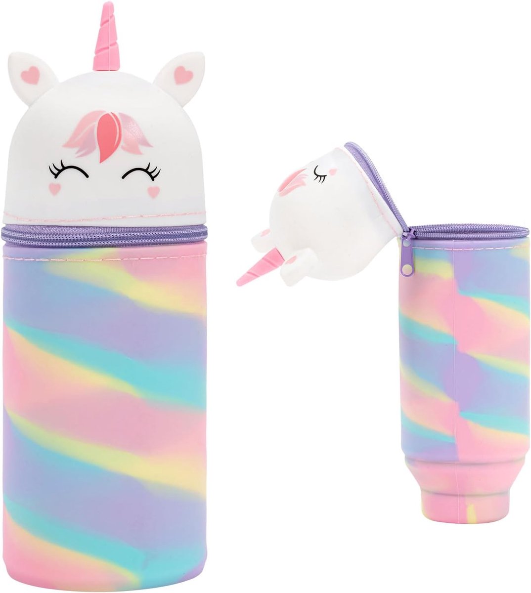Pennenhouder unicorn - 2 in 1 silicone - schattig design - ideaal voor school en kantoor - SnelShoppen