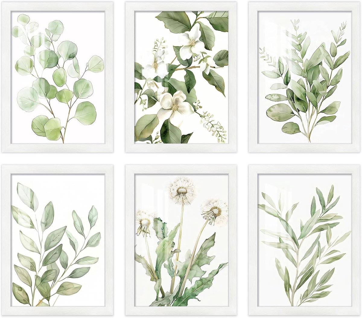 A4 fotolijsten 21 x 29,7 cm - witte houten lijst - 6 stuks - ideaal voor foto's en diploma's - SnelShoppen