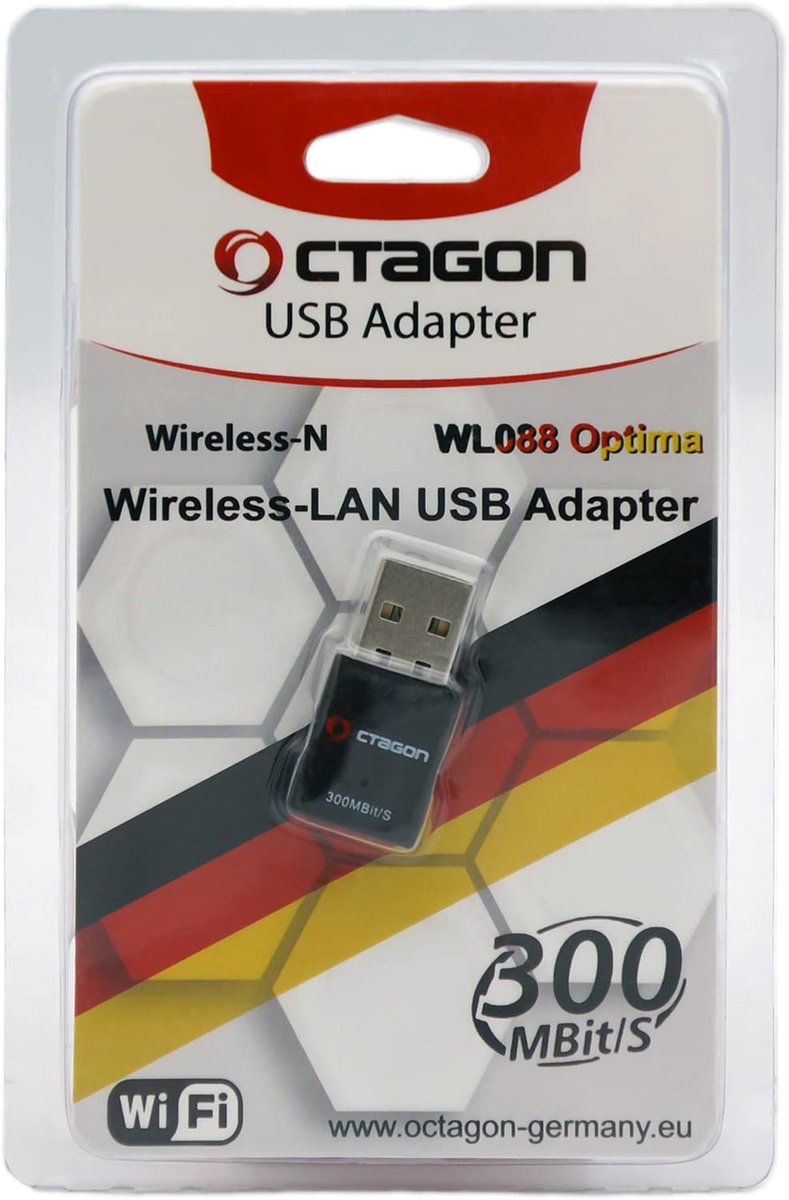 WLAN Adapter 300 Mbit/s - Mini Wifi Stick - Plug & Play Dongle - Ideaal voor Desktop PC en Notebook - SnelShoppen