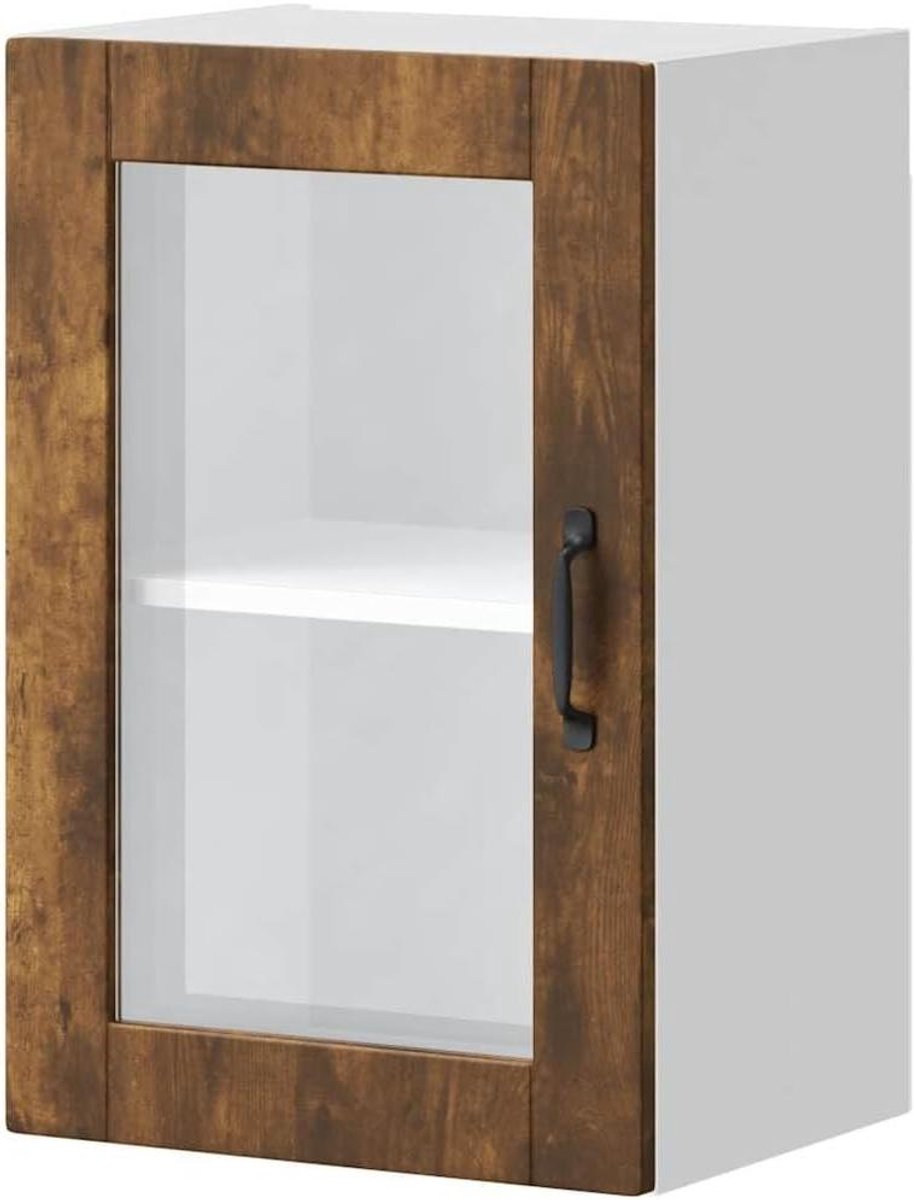 Keukenkast met glazen deur - Wandkast Keuken - Keuken Organiseren - Vochtbestendig - 60 x 40 x 31 cm