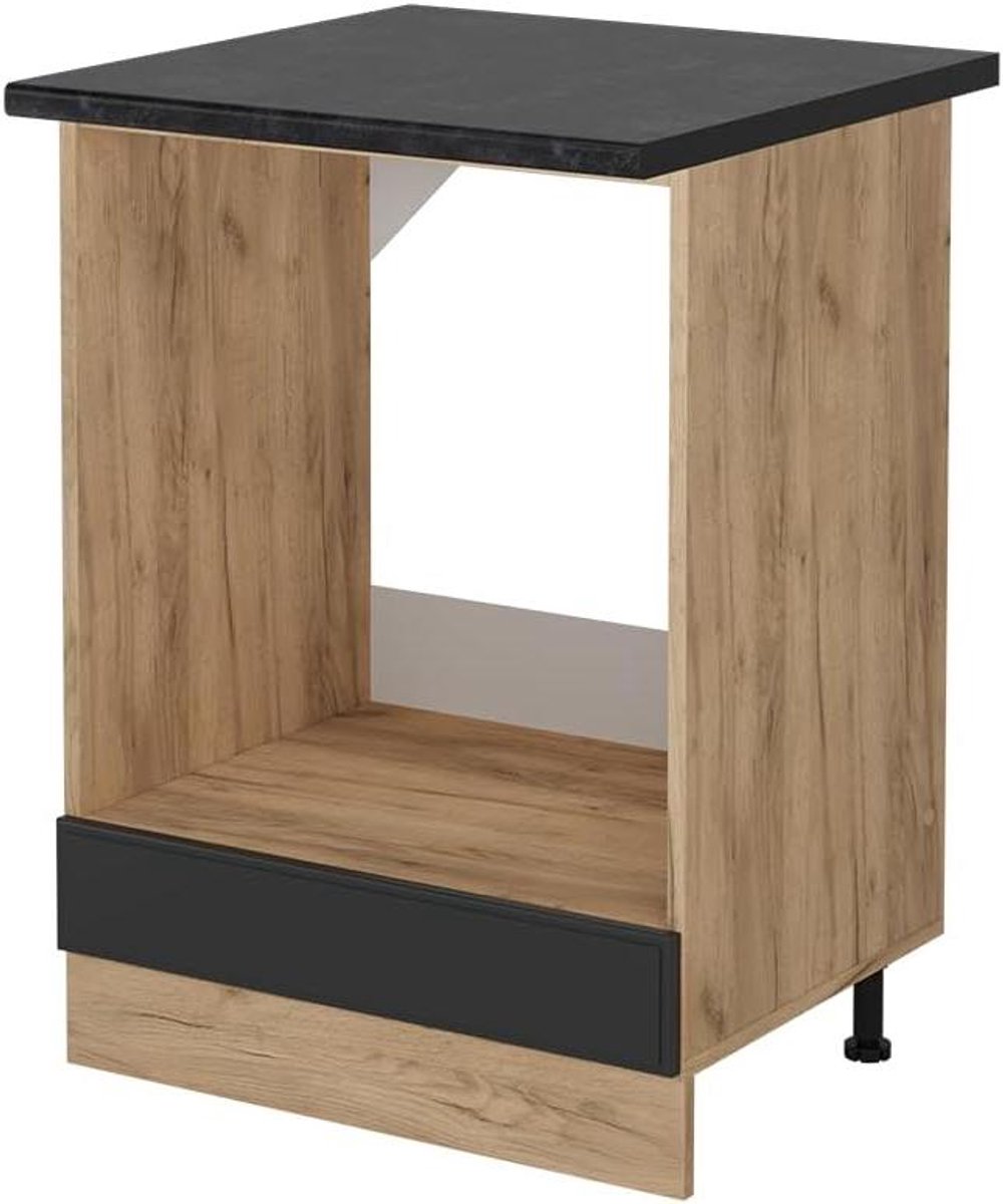 Oven Inbouwkast - Keukenkast Oven Inbouwunit - Keuken Inrichten - Standaard 60 cm Pasvorm - 60 cm Breed - Antraciet