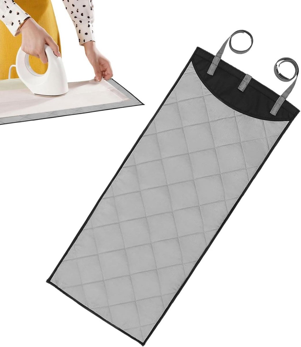 Stoomkussen Kleding - Strijkmat Draagbaar - Kleding Stomen - Hittebestendig Ontwerp - 115 x 48 cm - Grijs