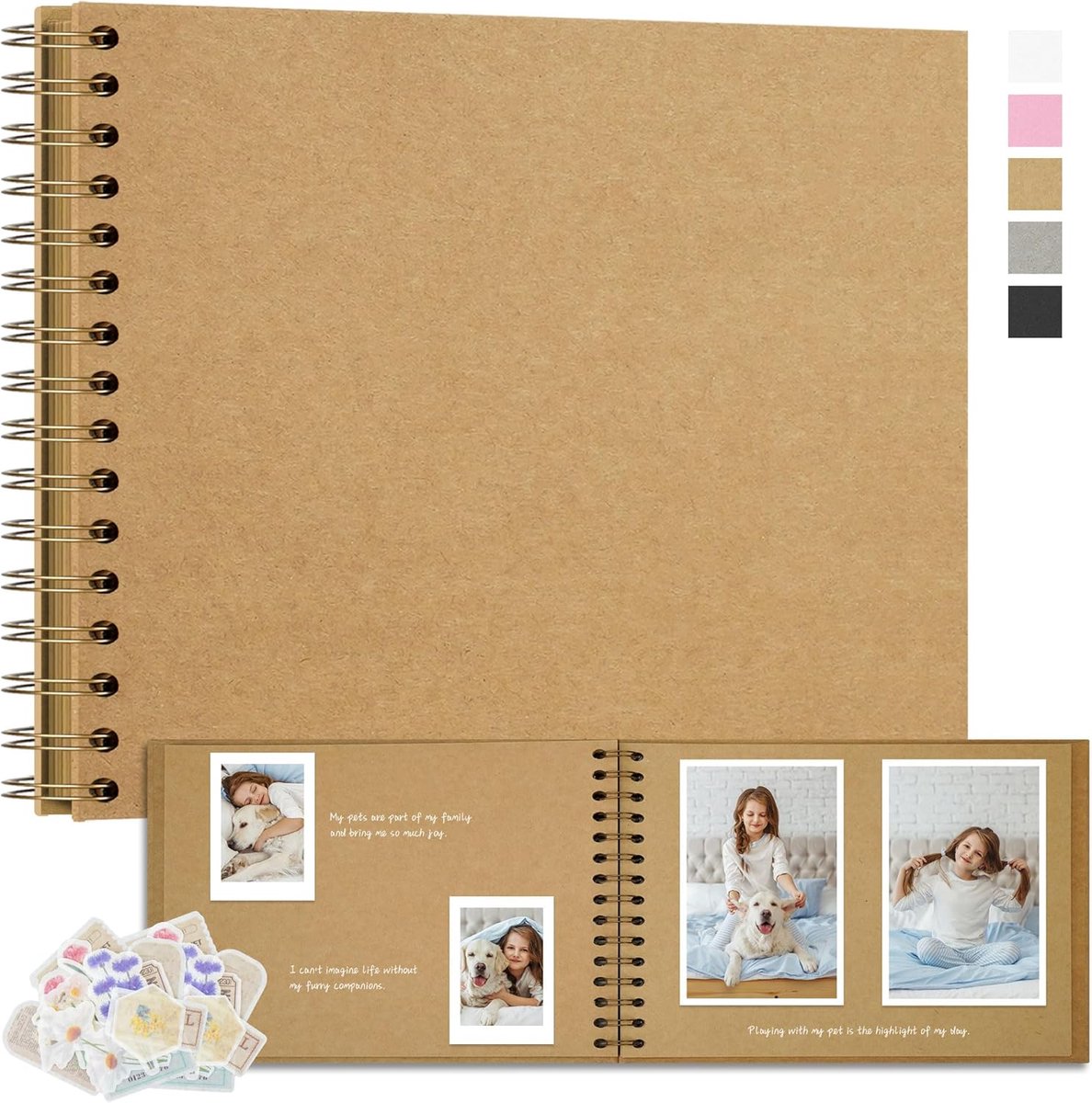 Fotoalbum 28 x 20,5 cm - DIY spiral album - stevig en acidvrij - perfect voor herinneringen - SnelShoppen
