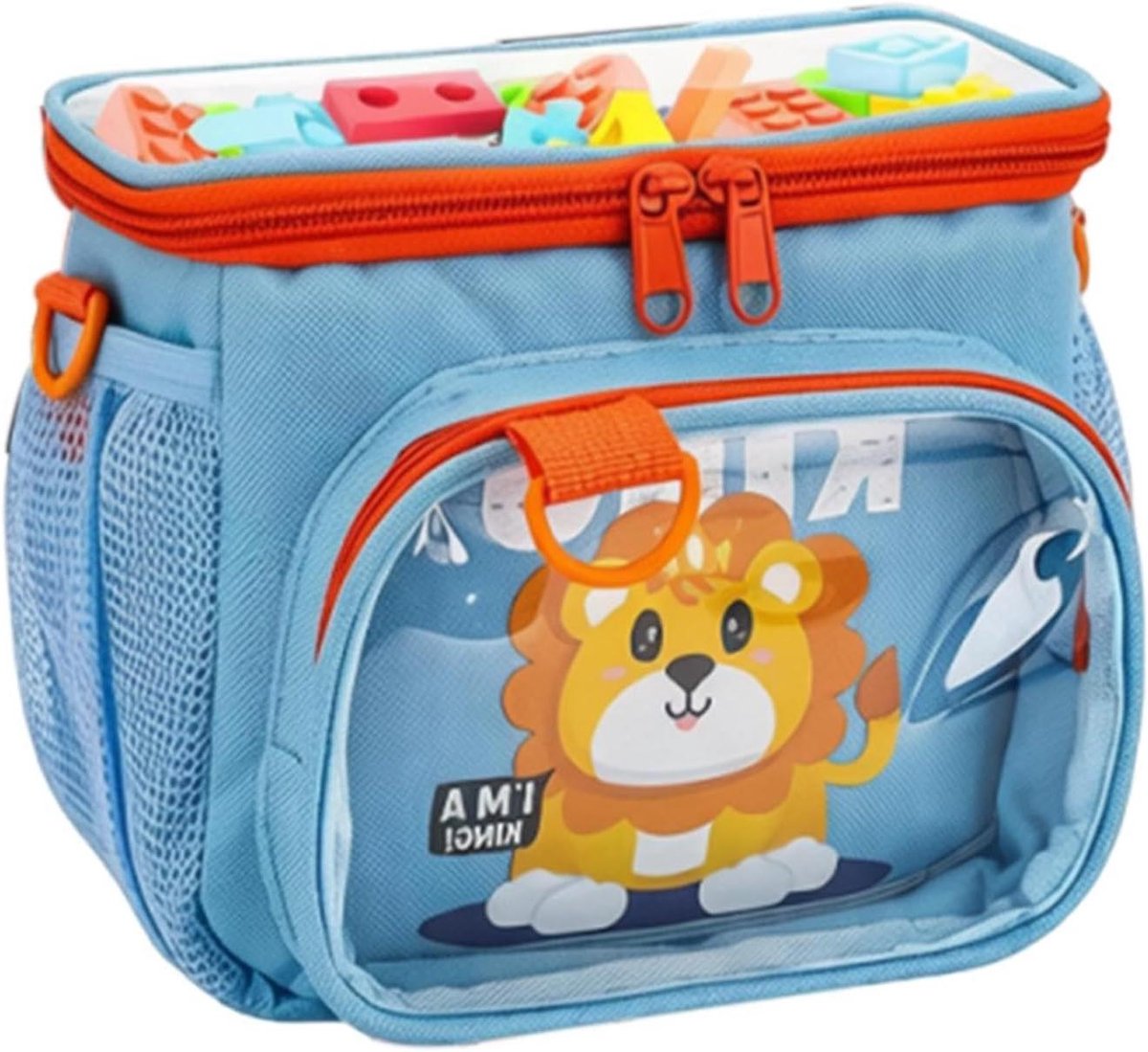 Kinder Fietsmand - Stuurtas Schoudertas - Spullen Vervoeren - Waterdichte Oxford Stof - 21 x 12 x 19 cm - Blauw