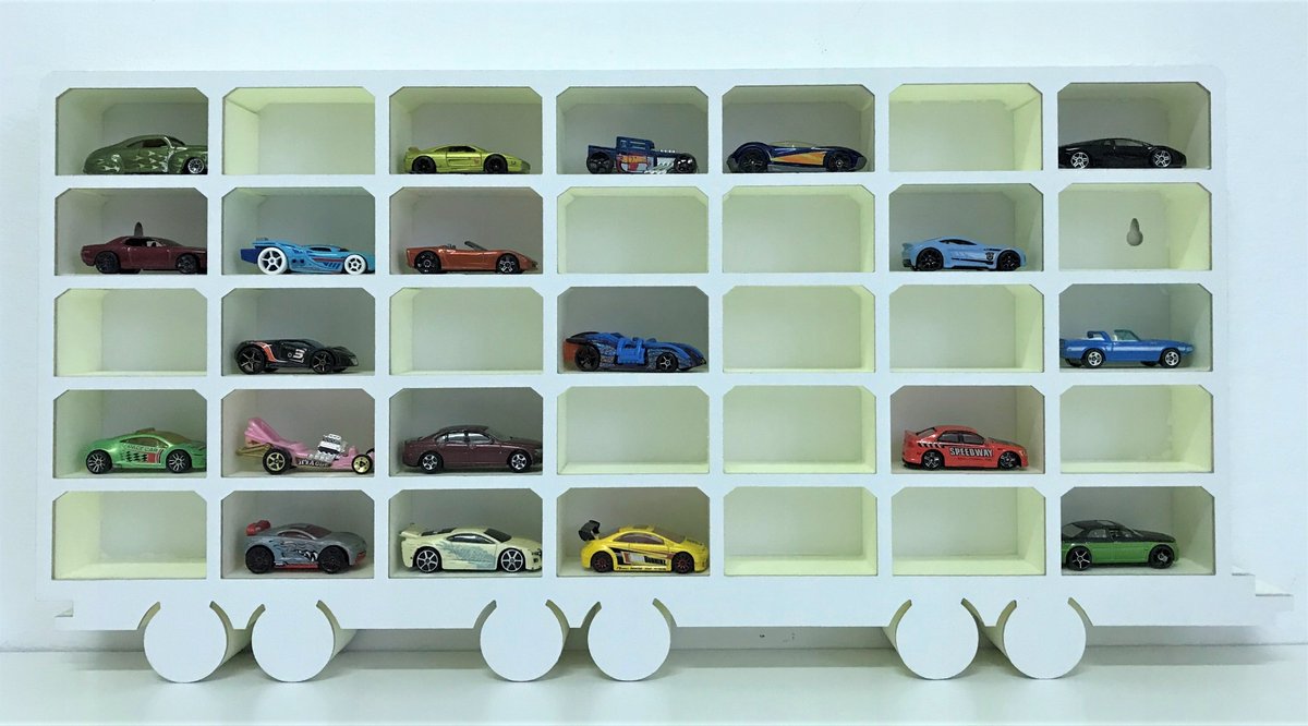 Merkloos Speelgoed Auto Display Trailer voor 35 Miniatuurauto's
