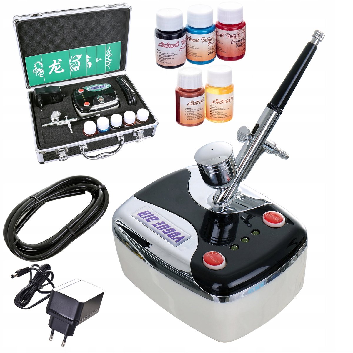 Mini Airbrush Compressor Set met Dubbele Actie Airbrush