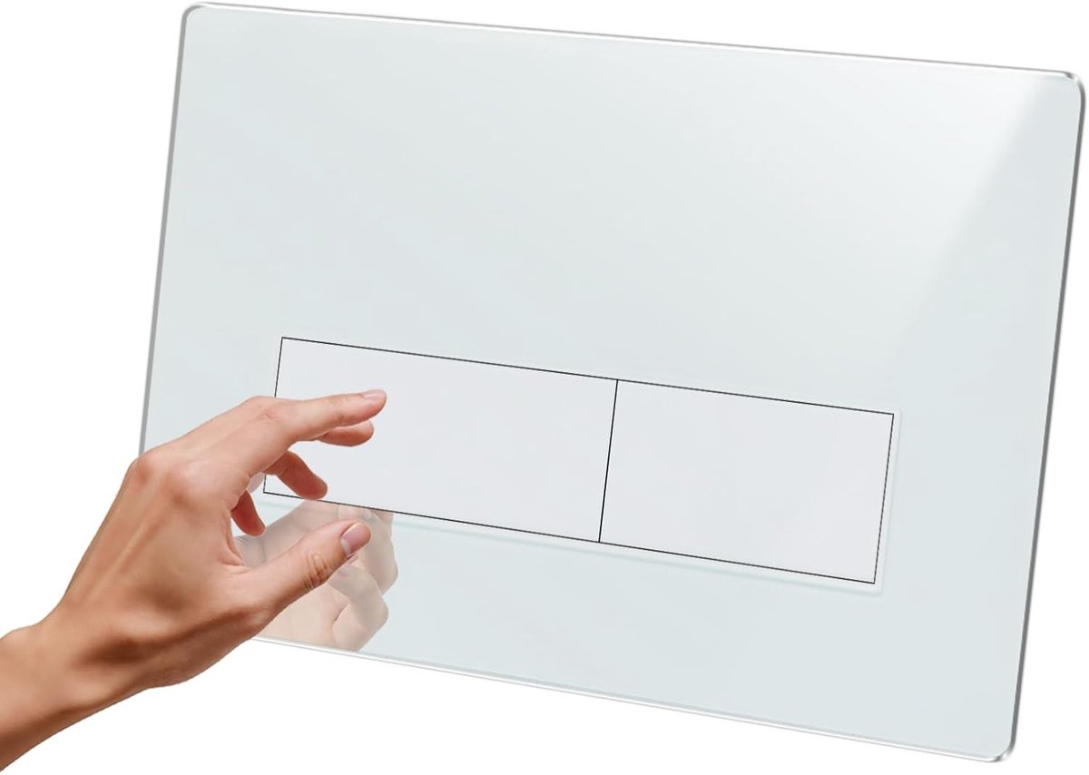 Empyreal Toilet Door Plate Compatible with Geberit Sigma 01/20/30 UP300 & UP320, Double Flush, 245 × 164 mm, Sink - ShopVlot