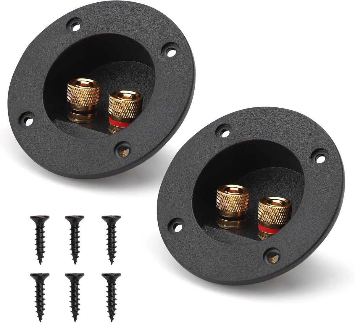 Speaker Box Terminal Binding Post - 2 stuks - Gold-plated contacten - Ideaal voor subwooferverbindingen - SnelShoppen