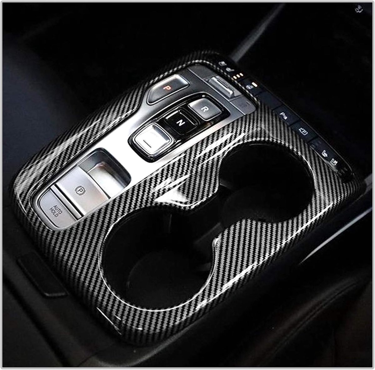 Interieurdecoratie sticker Hyundai Tucson NX4 - carbon fiber - stijlvolle afwerking - verbergt krassen - SnelShoppen