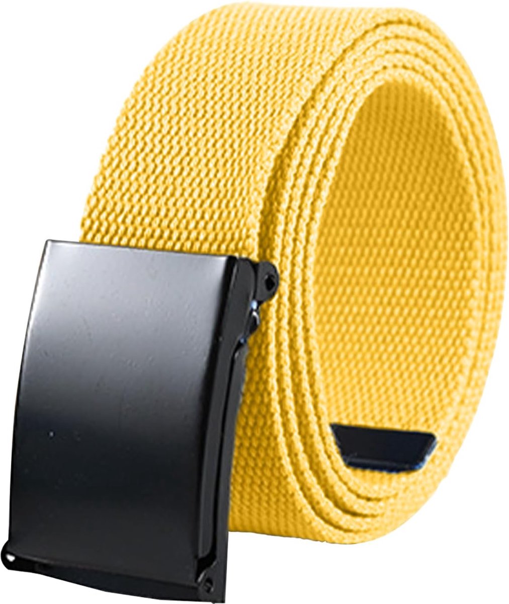 Garenriem 140cm - Gele Gebreide Riem - Canvas Simpel - Ideaal voor Golf - SnelShoppen