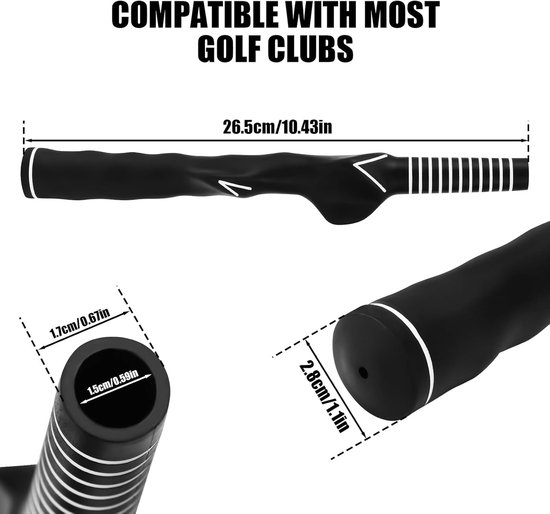 Golftrainingsgrip voor Linkshandigen - Antislip Swingtrainer Oefenhulp - Mannen Vrouwen Beginners Amateur Professionals — afbeelding 5