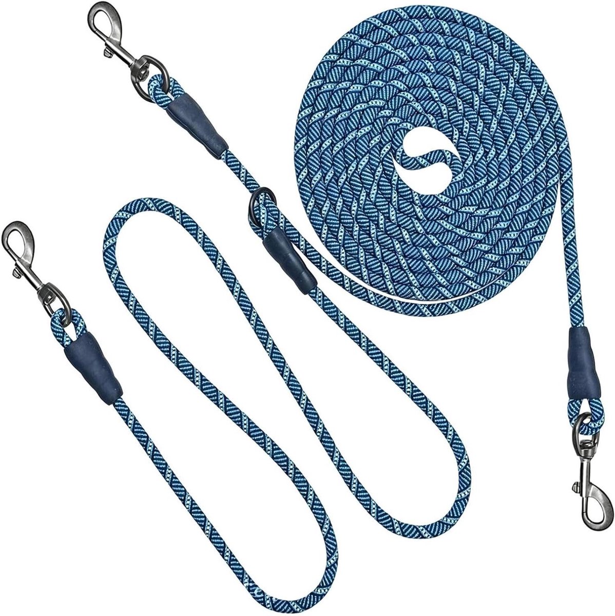 Honden Uitbindkabel - Hondenlijn Buiten - Veilig Buiten - Reflecterend Touw - 40 cm - Blauw