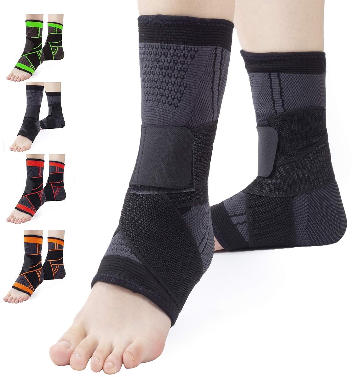 Enkelsteunen 2 Pairs - Verstelbare Compressiesokken - Voor Sport en Fitness - Comfortabel en Ondersteunend - ShopVlot