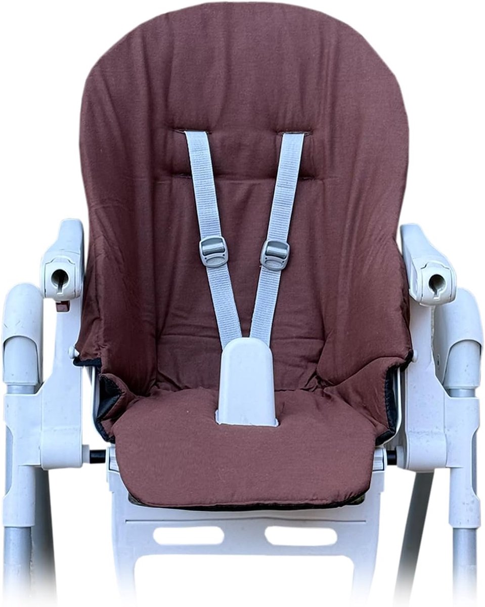 Vervangende hoes voor kinderstoel - bruin - geschikt voor Peg Perego Prima Pappa Zero 3 - eenvoudig te vervangen - ShopVlot