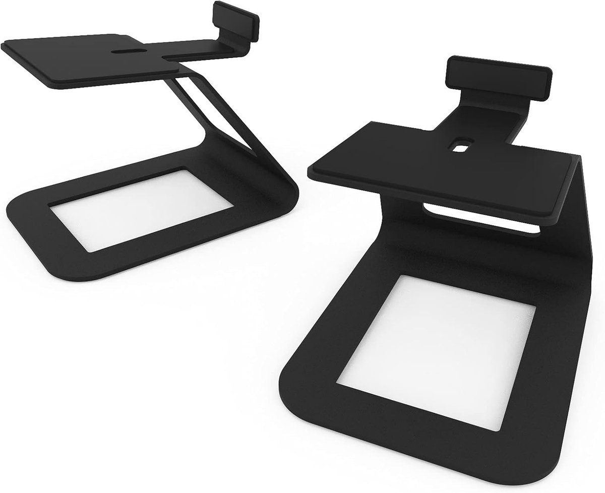 Kanto SE6 desktop luidsprekerstandaard - 6,9 inch hoogte - zwart - vermindert resonantie voor helder geluid - ShopVlot