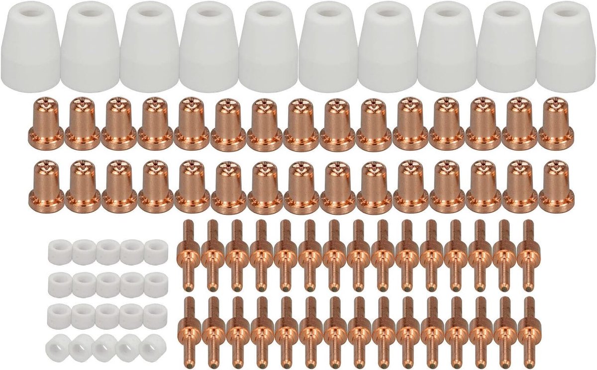 Plasma snijdtips set 90-delig - PT-31 - inclusief elektrodes en beschermkap - voor optimaal snijresultaat - ShopVlot