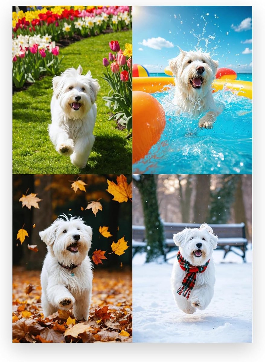 Kalender Old English Sheepdog 2027 - A4 standaard - Seizoensscènes - Perfect voor wanddecoratie - ShopVlot
