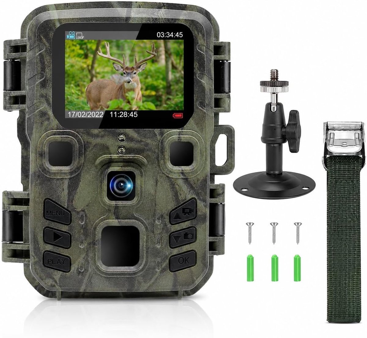 Mini fotovallen 20 MP 1080P - Compact formaat - Waterdicht IP65 - Ideaal voor wildmonitoring - ShopVlot