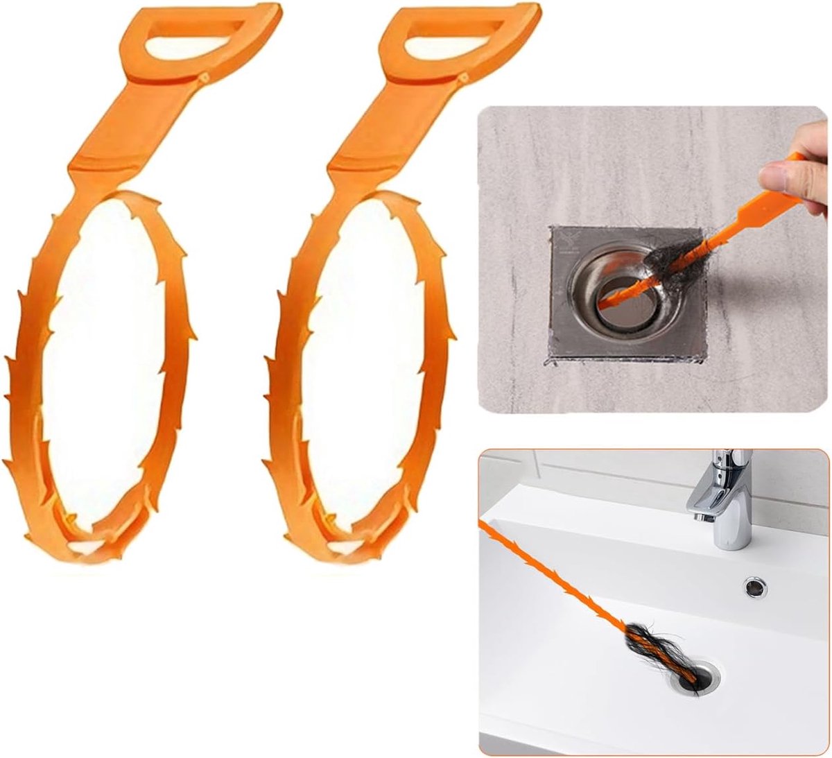 Afvoerreiniger 50 cm - Herbruikbare afvoerslang - Extra sterk - Voor badkuipen en afvoeren - ShopVlot