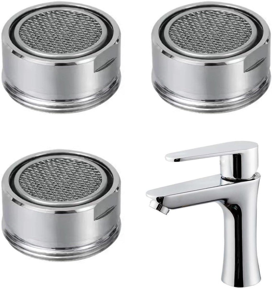 Luchtafdichting voor kraan 24mm - waterbesparend - filter voor keuken en badkamer - ShopVlot