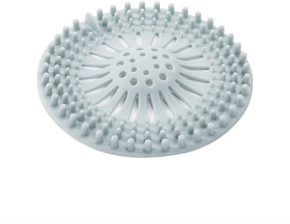 Gootsteen zeef - Afvoerputje - Haarfilter - Haarvanger - Anti haar stop - Putje - Plug - Afvoerplug - Bad / douche / wasbak / wastafel - Drain hair catcher - Siliconen - 13,3 cm - Mint - Jonyx