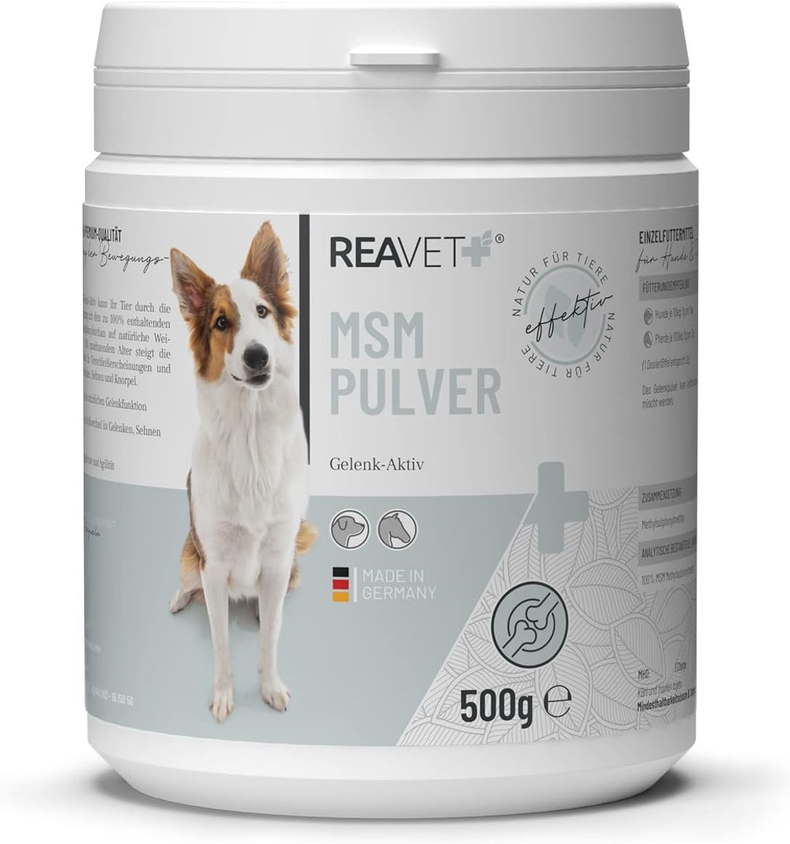 Gelenkpoeder voor honden 500 g - MSM poeder - Ondersteunt gewrichten - Bevordert bewegingsvrijheid - ShopVlot