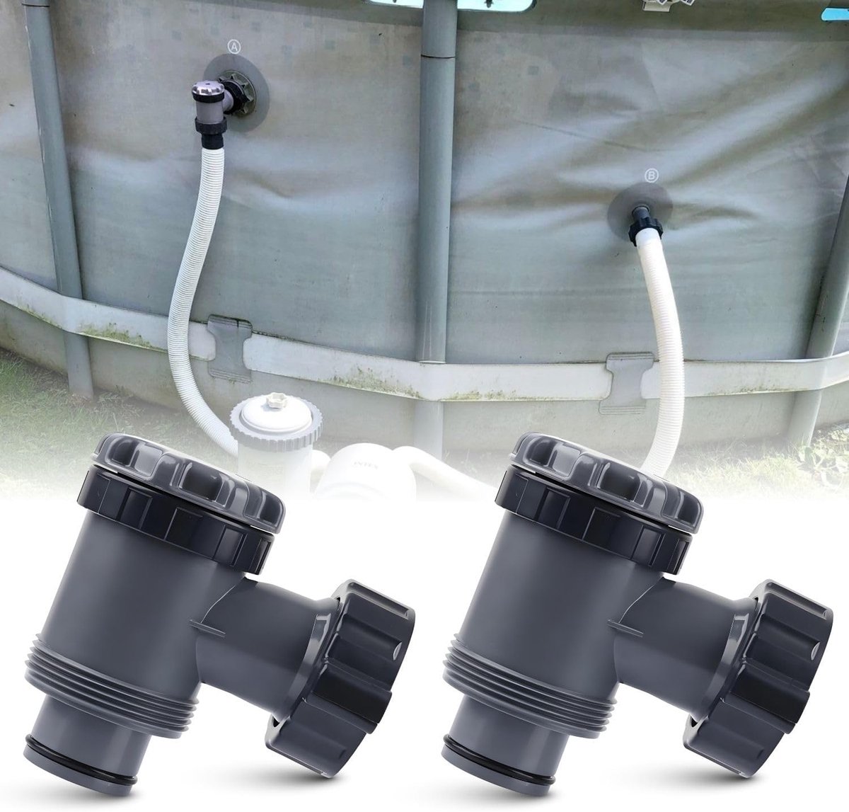 Pistonventiel vervangingsset 38 mm - 2 stuks - Geschikt voor 1 1/2 inch slang - Onderhoud zonder legen - ShopVlot